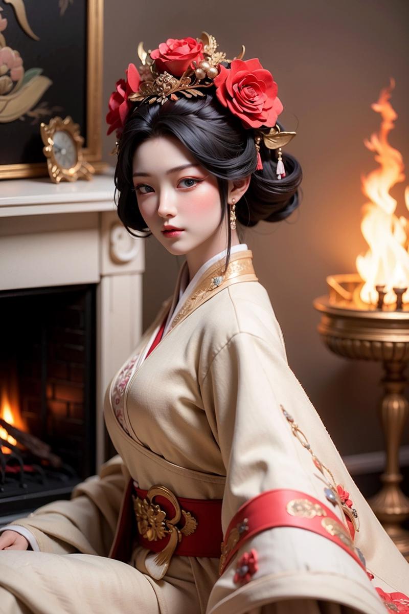 02894-3548167380-niantu,sunshangxiang, rose, red rose, flower, hair ornament, red flower, 1girl, fire, blue eyes, hair flower, fireplace, letterb.png